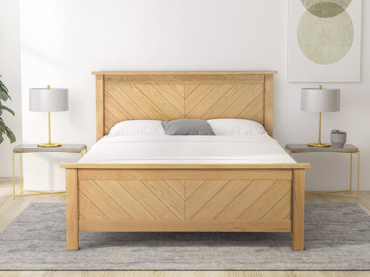Palermo Oak Wooden Bed Frame